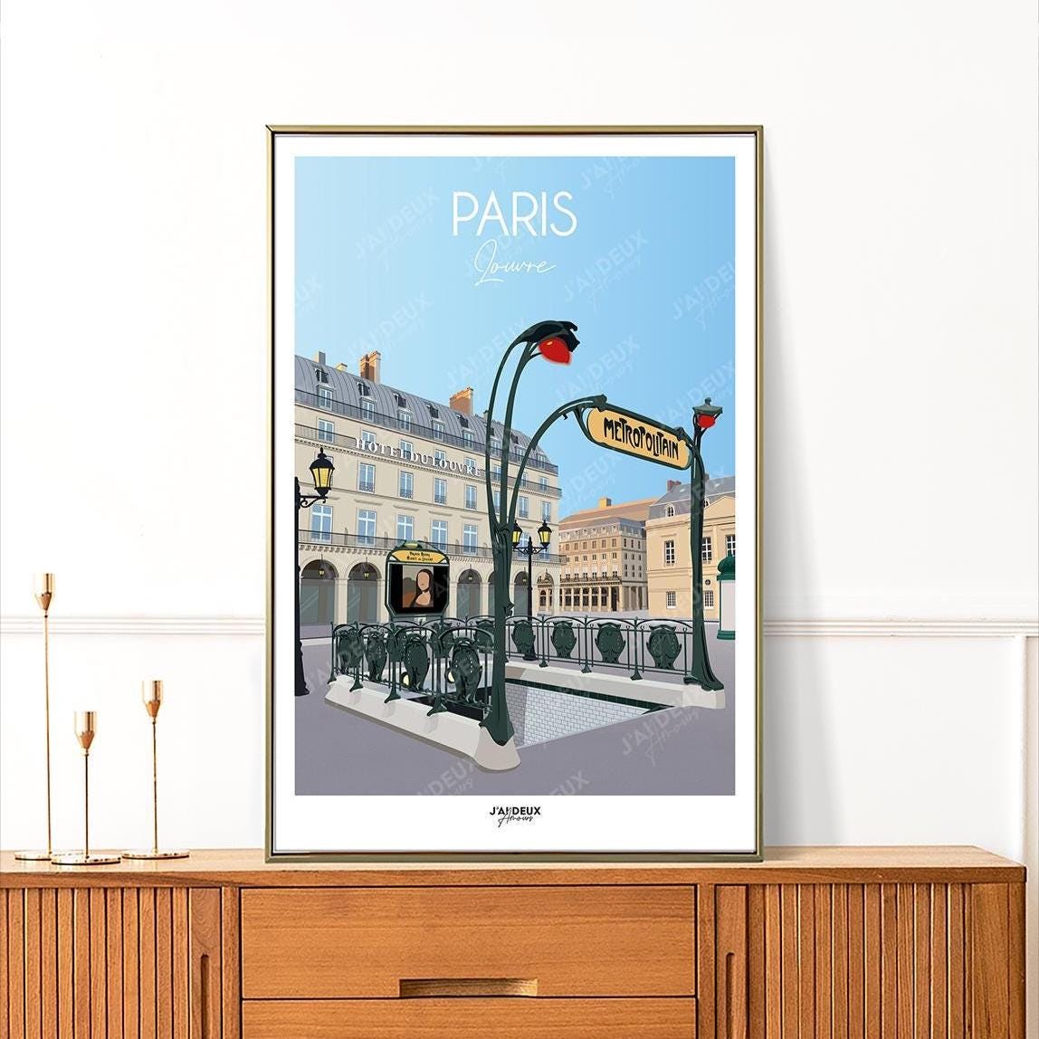 Affiche Paris, Louvre