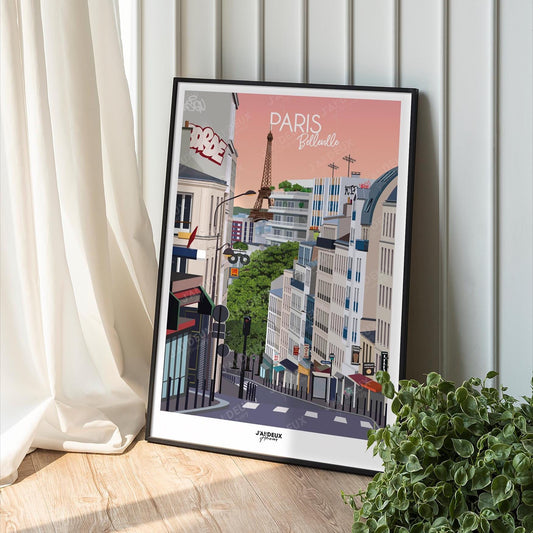 Affiche Paris, Belleville