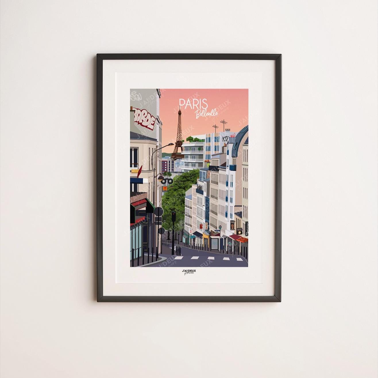 Affiche Paris, Belleville